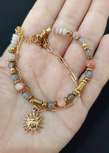 Bohem Güneş Figürlü Çelik Bileklik - Görsel 4