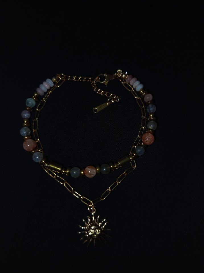 Bohem Güneş Figürlü Çelik Bileklik - Görsel 5