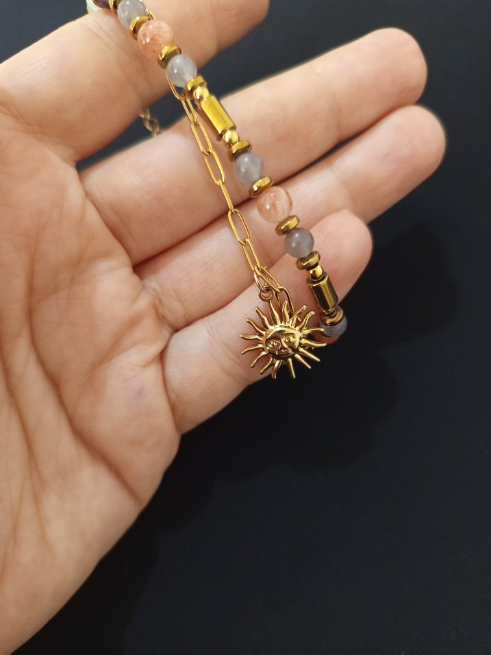 Bohem Güneş Figürlü Çelik Bileklik - Görsel 3