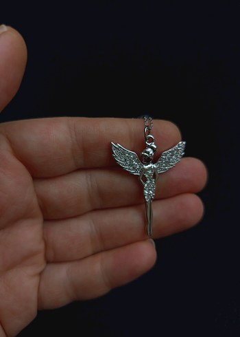 Perikızı Gümüş Gotik Kadın Kolye - Görsel 11