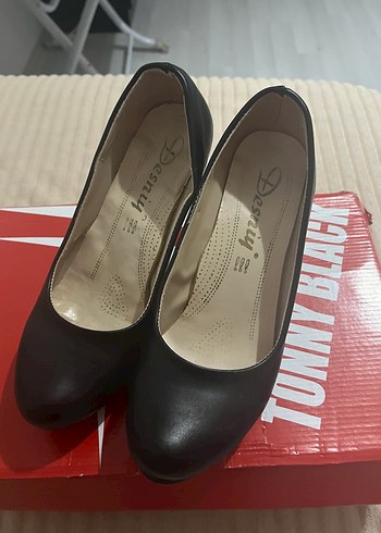 Siyah Tokalı Yüksek Topuklu Kadın Stiletto - Görsel 2