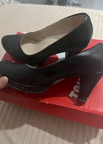 Siyah Tokalı Yüksek Topuklu Kadın Stiletto - Görsel 3