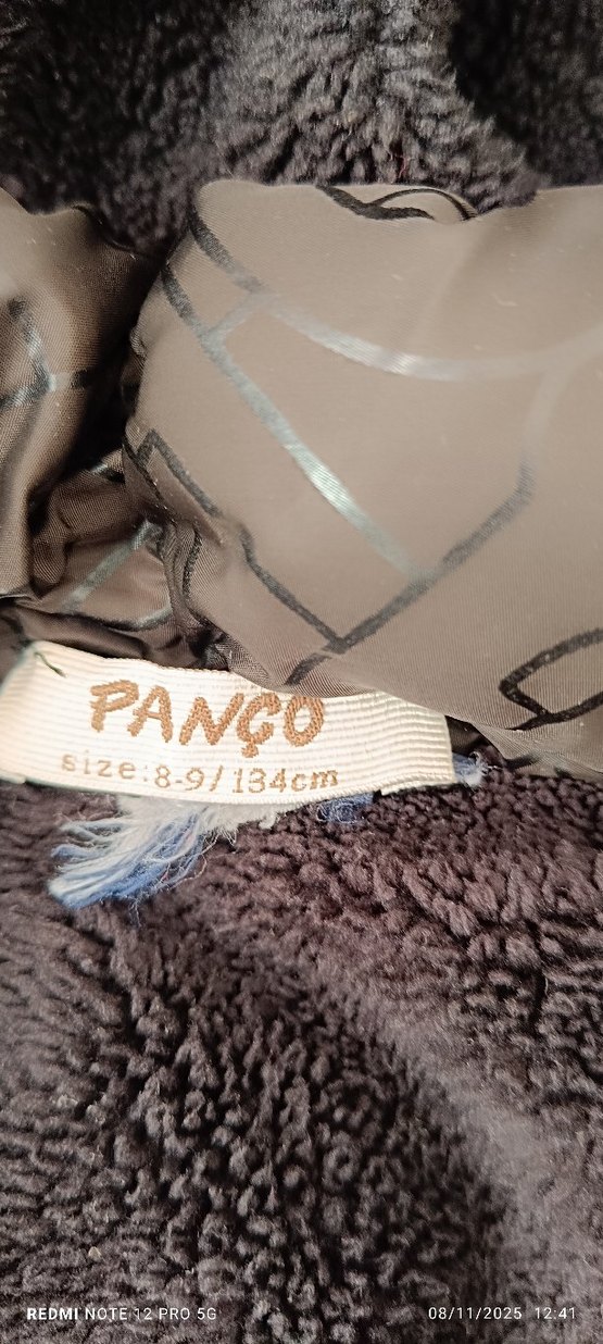 Gri Kürklü erkek çocuk  Kışlık Mont - Görsel 3