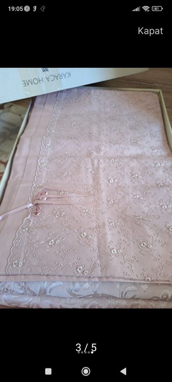 Karaca Pembe Nakışlı Nevresim Takımı - Görsel 4