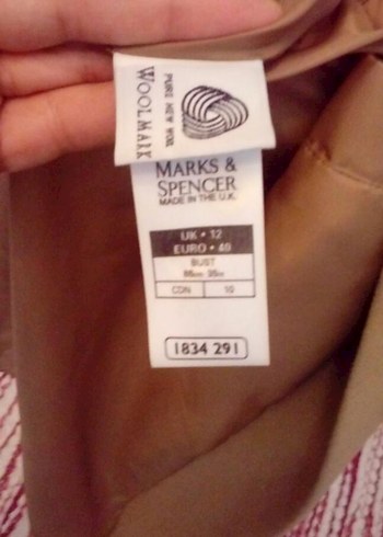 M&S Bej Düğmeli Kısa Kadın Kaban - Görsel 2