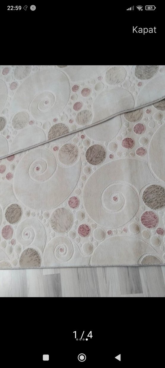 3 lü Tk. Beyaz Modern Halı - Görsel 3