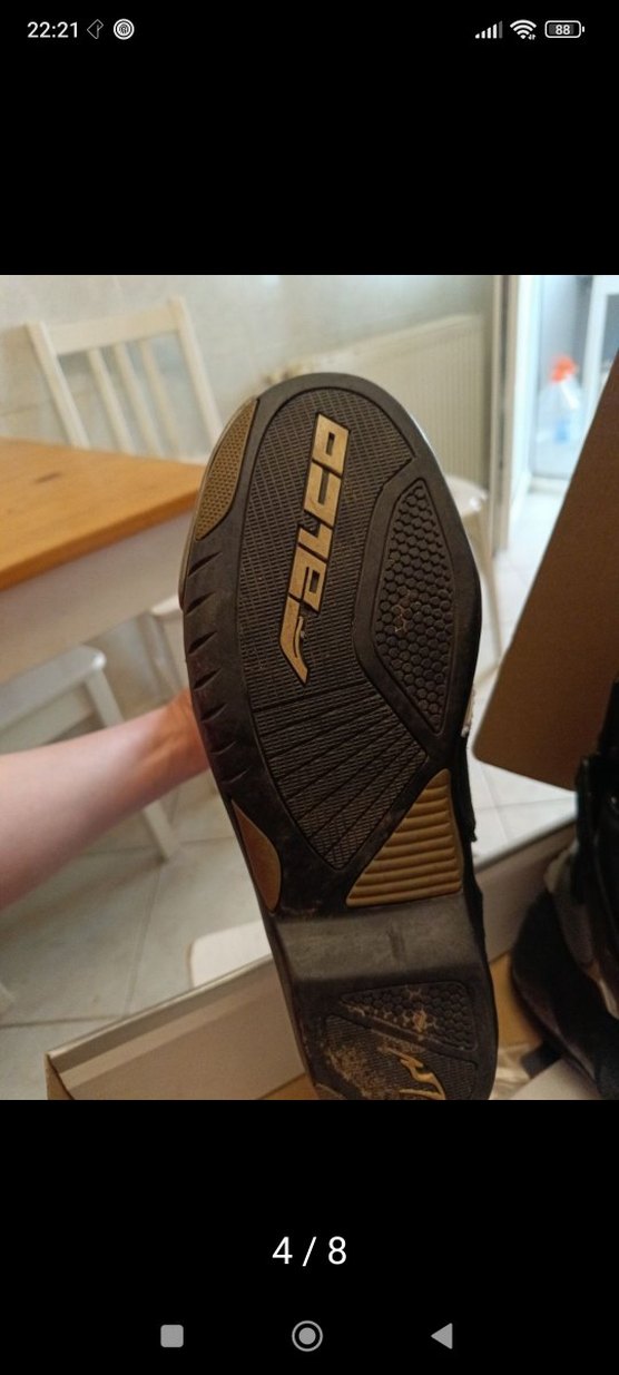 falco Beyaz Siyah Erkek motor Botu - Görsel 4