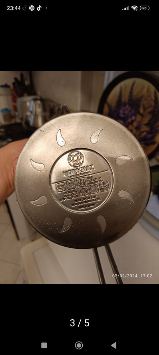 Korkmaz Parlak gümüş Renkli Çelik Çaydanlık Seti - Görsel 3