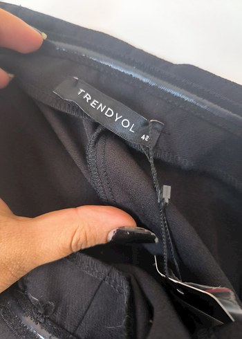 Düğmeli Siyah Mini elbise straplez - Görsel 4