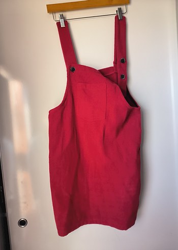 Kırmızı Midi Kısa Tulum/salopet - Görsel 6