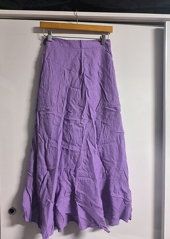 Mor Bohem Uzun Keten Etek - Görsel 9