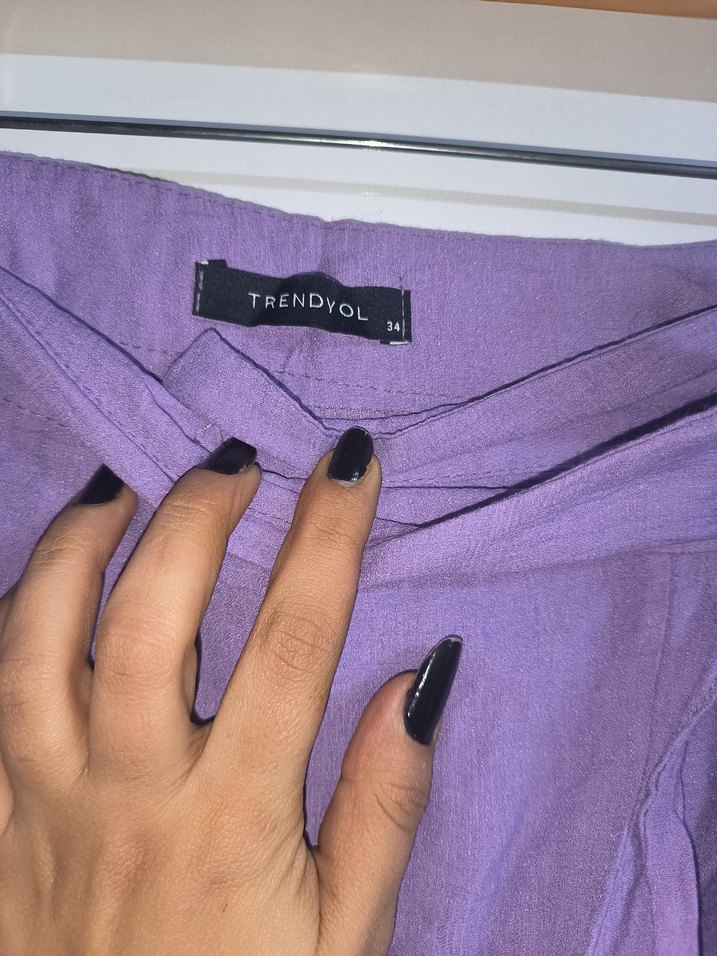 Mor Bohem Uzun Keten Etek - Görsel 5