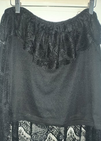 Dantel Detaylı Siyah Gotik Etek - Görsel 6