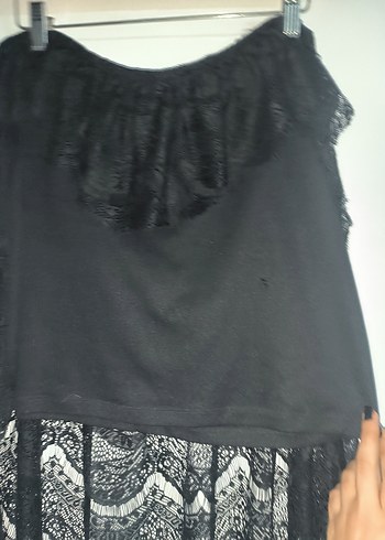 Dantel Detaylı Siyah Gotik Etek - Görsel 7