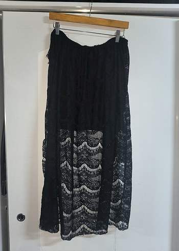 Dantel Detaylı Siyah Gotik Etek - Görsel 8