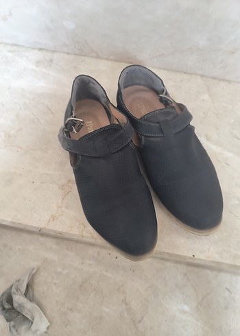 Siyah Tokalı  babet ayakkabı - Görsel 3