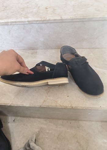 Siyah Tokalı  babet ayakkabı - Görsel 2