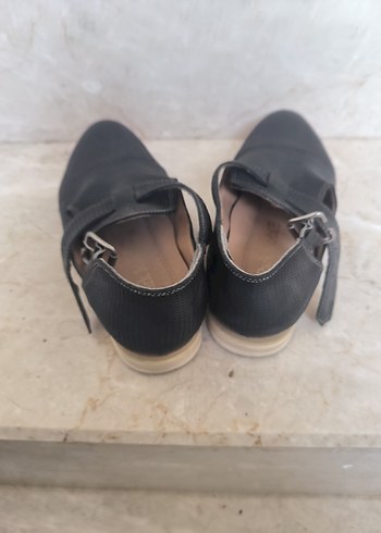 Siyah Tokalı  babet ayakkabı - Görsel 5