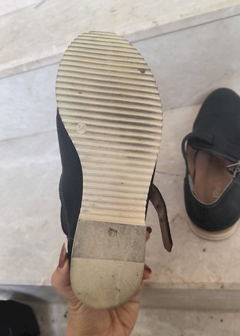 Siyah Tokalı  babet ayakkabı - Görsel 6