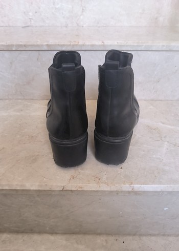 Siyah Gotik Kadın Botları, Tokalı, Kalın Topuklu - Görsel 6