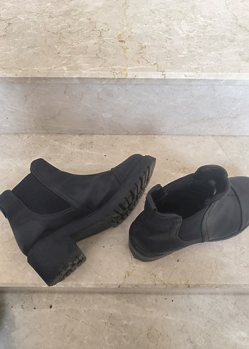 Siyah Gotik Kadın Botları, Tokalı, Kalın Topuklu - Görsel 7