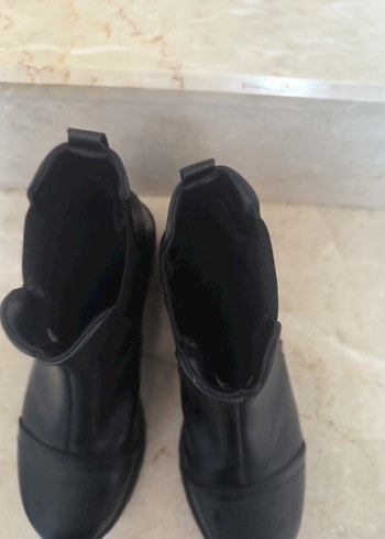 Siyah Gotik Kadın Botları, Tokalı, Kalın Topuklu - Görsel 4