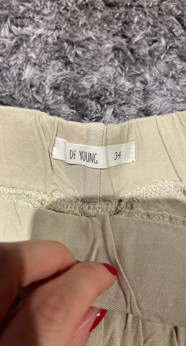 Bej Keten defacto şort - Görsel 2