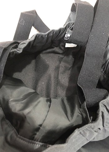 9 Yaş Beden siyah Renk Decathlon Siyah çocukKayak Pantolonu Velcro Askılı
