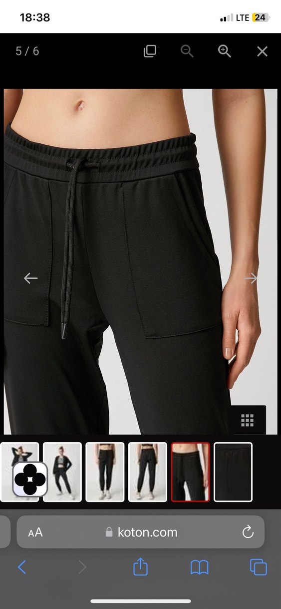 Koton siyah jogger eşofman altı - Görsel 4