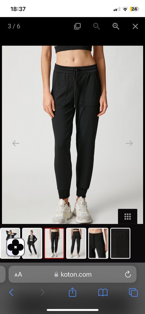 Koton siyah jogger eşofman altı - Görsel 2