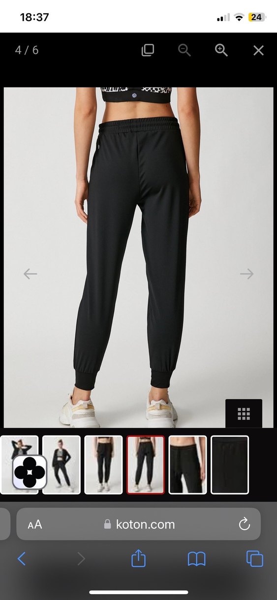 Koton siyah jogger eşofman altı - Görsel 3