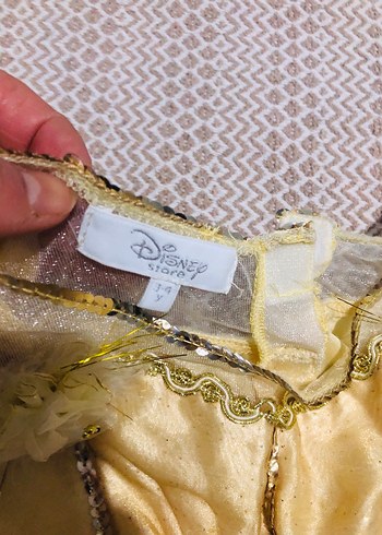 Sarı Nakışlı Drapeli Çocuk Abiye Elbise - Görsel 5