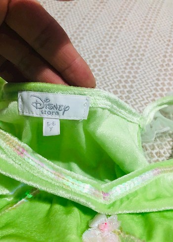 Kız Çocuk Yeşil Fırfırlı Nakışlı Elbise - Görsel 2