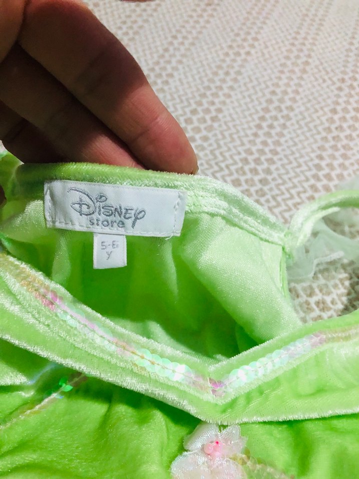 Kız Çocuk Yeşil Fırfırlı Nakışlı Elbise - Görsel 2