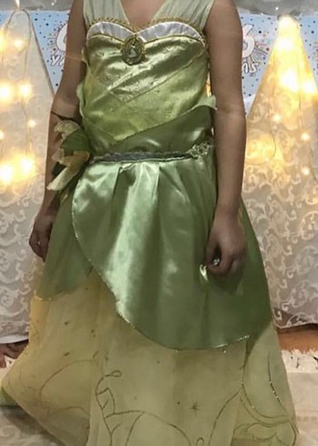 Yeşil İşlemeli Kız Çocuk Elbisesi - Görsel 10