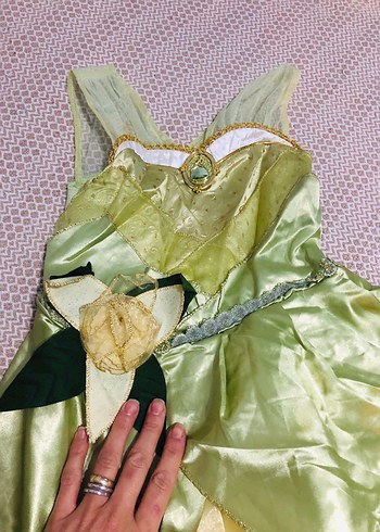 Yeşil İşlemeli Kız Çocuk Elbisesi - Görsel 2