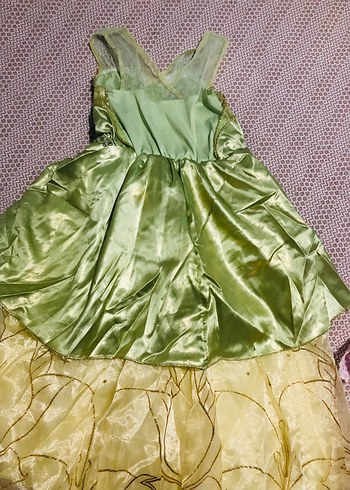 Yeşil İşlemeli Kız Çocuk Elbisesi - Görsel 5