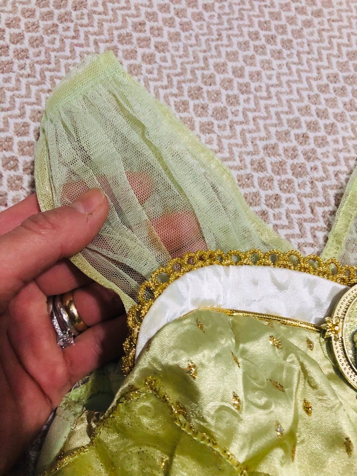 Yeşil İşlemeli Kız Çocuk Elbisesi - Görsel 3