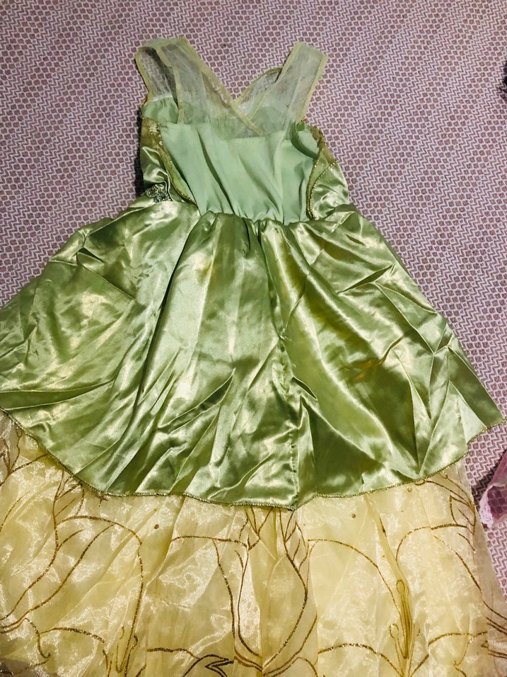 Yeşil İşlemeli Kız Çocuk Elbisesi - Görsel 5