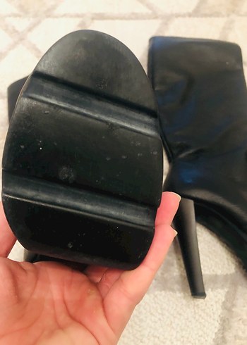 Kadın Siyah Deri çizme - Görsel 2