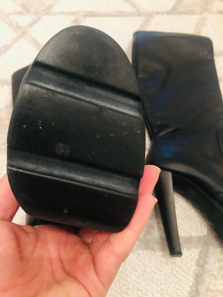 Kadın Siyah Deri çizme - Görsel 2