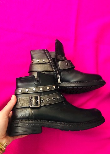 Polaris Deri Gotik Kadın Bot - Görsel 4