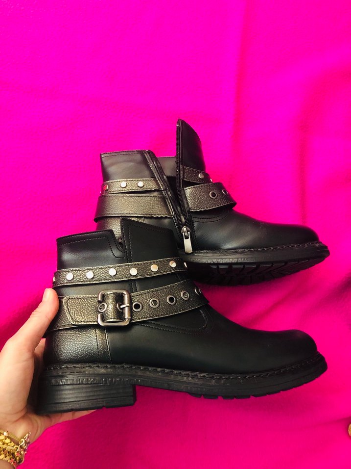 Polaris Deri Gotik Kadın Bot - Görsel 4