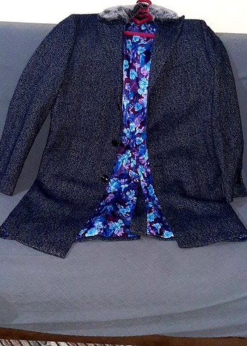 Damat tween Erkek Uzun yün Palto Kürklü - Görsel 2