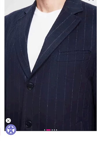 Ds damat erkek yün lacivert palto - Görsel 2