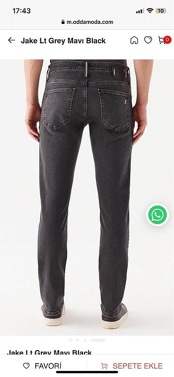 32 Beden Mavi jeans jake grey pantolon