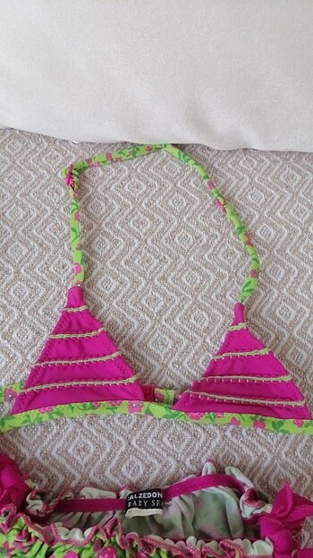 9-12 Ay Beden pembe Renk Calzedonia bebek bikini takımı