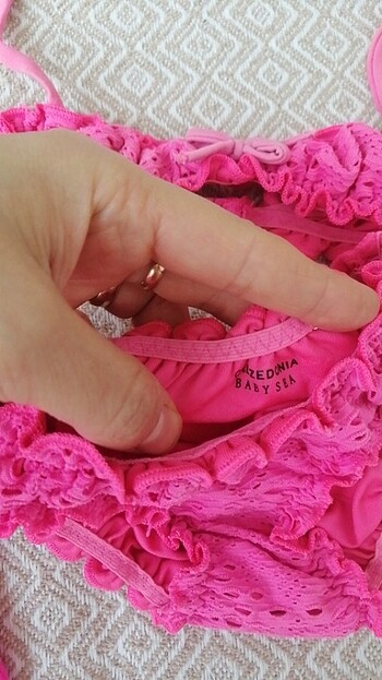 6-9 Ay Beden pembe Renk Calzedonia kız bebek bikini takımı 