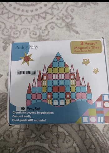 PoddyPony 98 Parça Pastel Manyetik Bloklar
