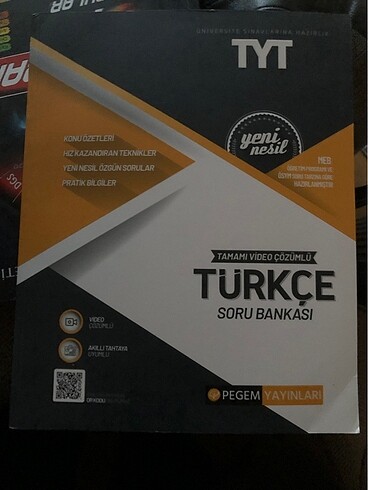 TYT Tamamı Çözümlü Türkçe Soru Bankası Pegem Yayınları